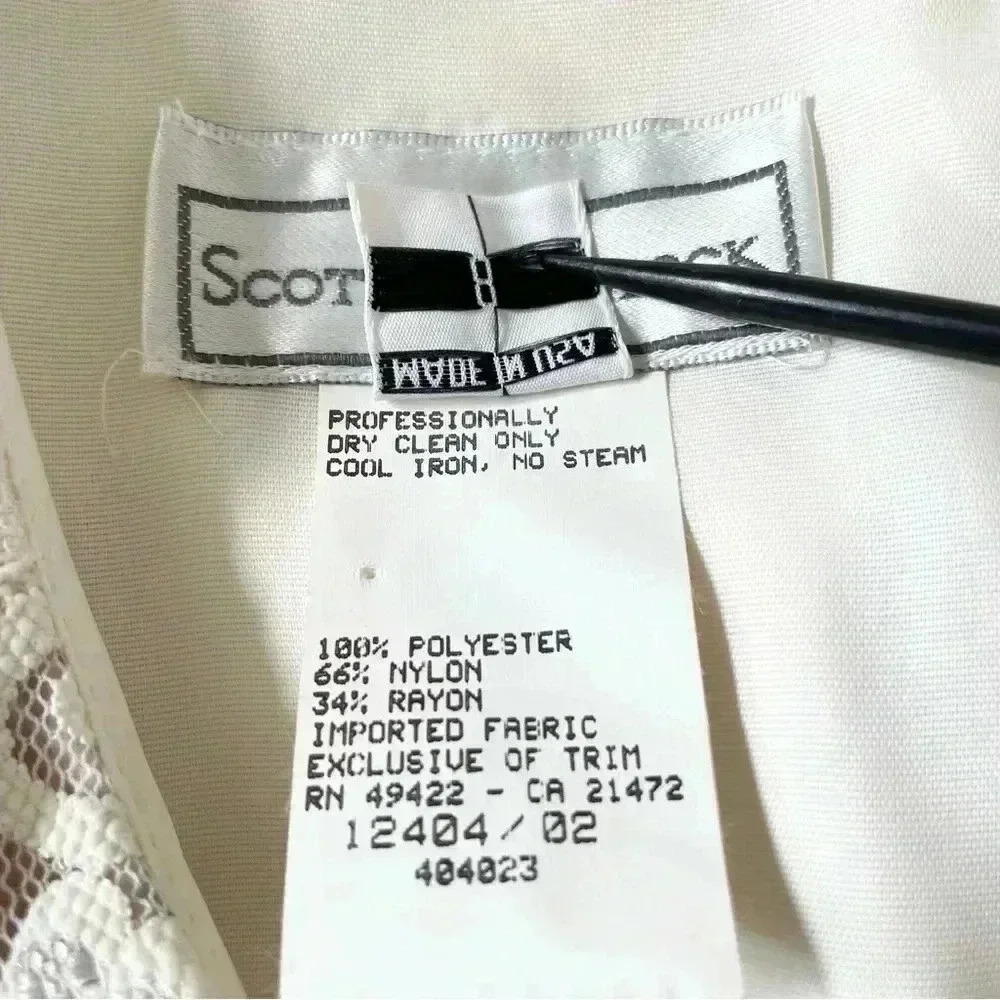 Vintage 90's Y2K Scott McClintock Floral Chiffon Tier Peplum Dress Size 8 - Picture 7 of 11